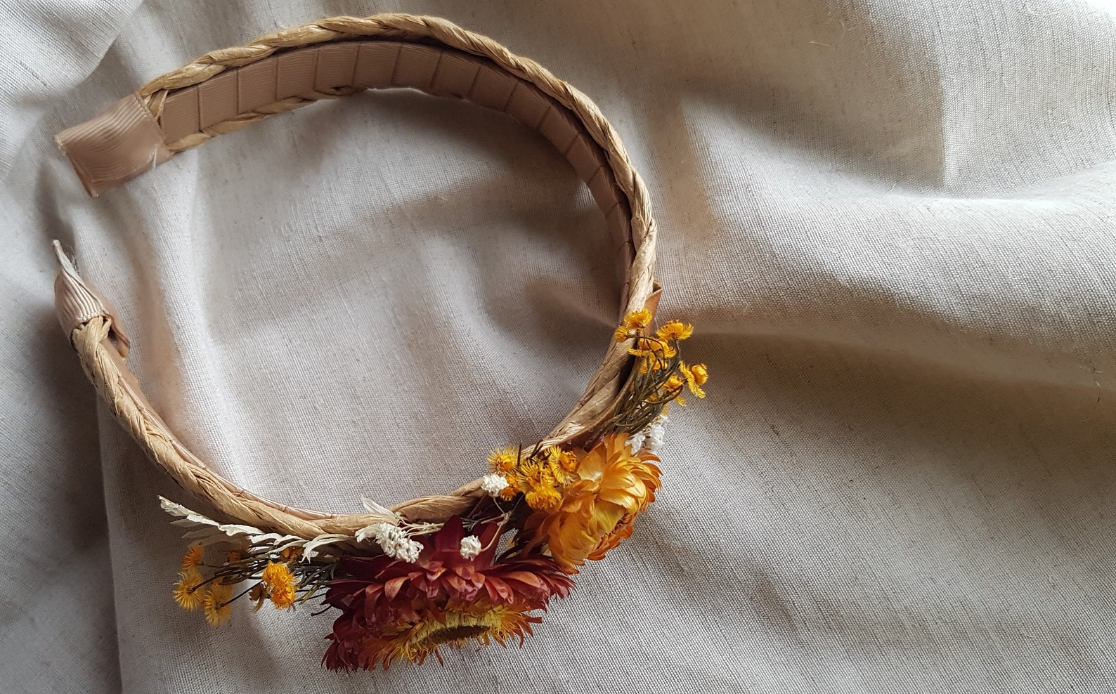 Girls Dried Floral Headband Etsy