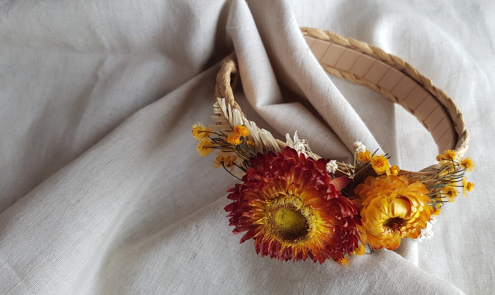 Girls Dried Floral Headband Etsy