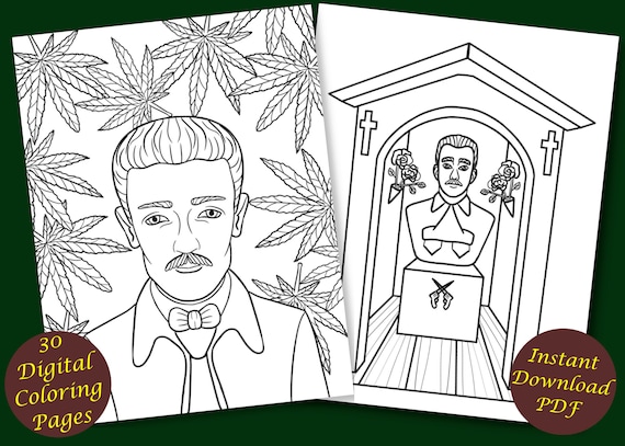 Download Jesus Malverde Coloring Book 30 Coloring Sheets Jesus Etsy