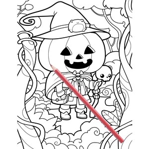 Halloween Pumpkin Coloring Sheet For Horror Fans