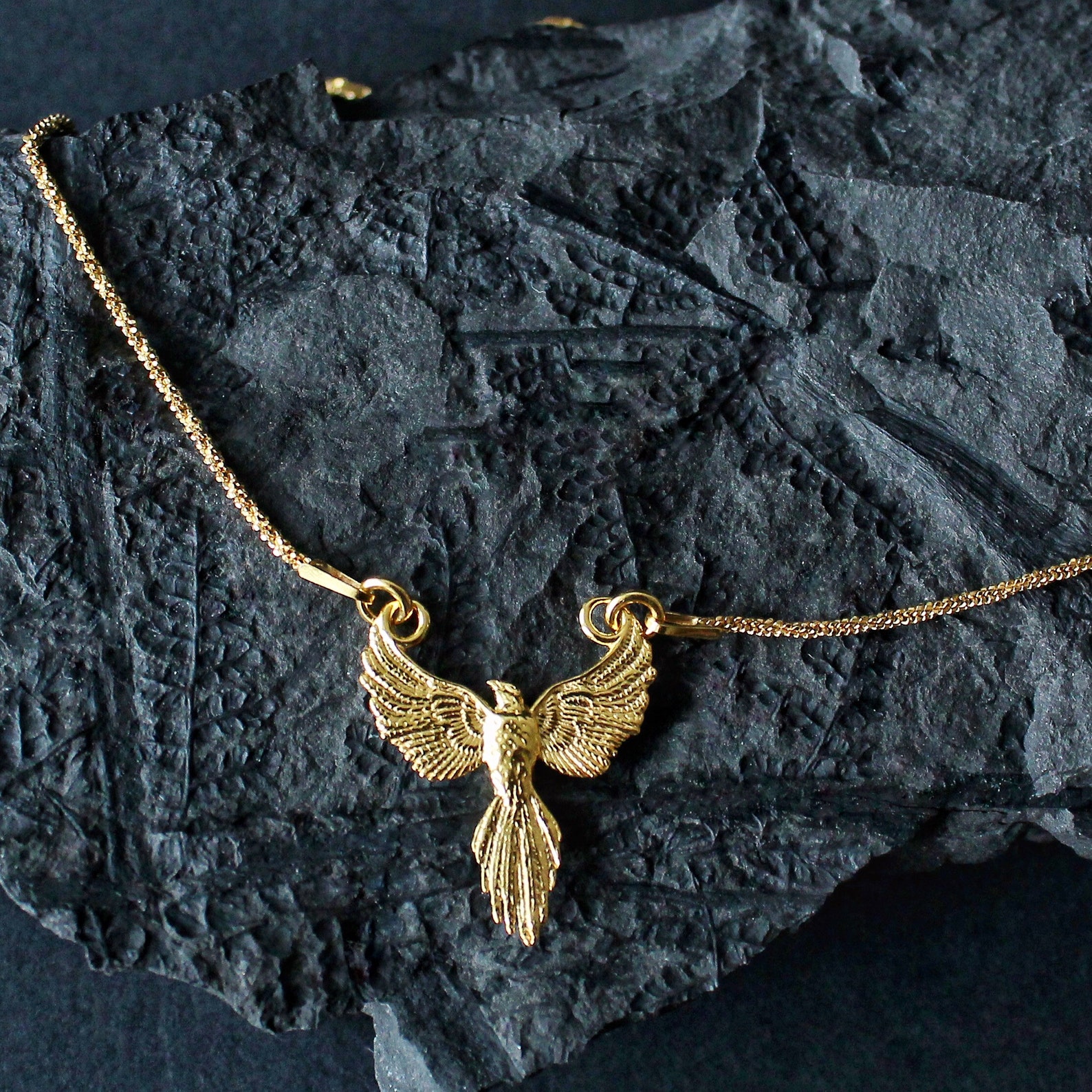 Phoenix Pendant Sterling Silver Necklace jewelry 925 Silver Etsy