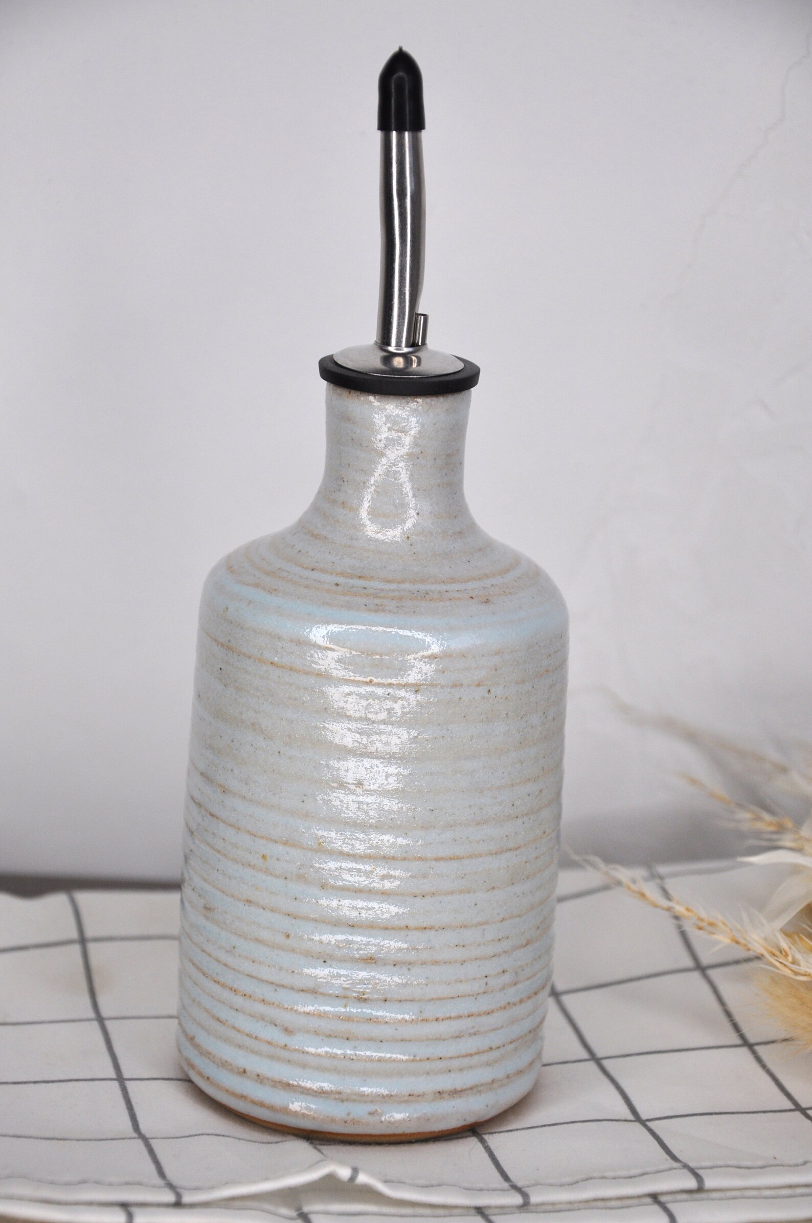 Handmade ceramic oil bottle pottery oil bottle olive oil Etsy