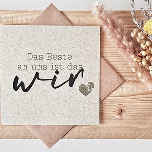 Graspapierkarte Liebe | Das Beste an uns ist das wir