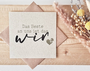 Grass paper card Love | The best thing about us is that we