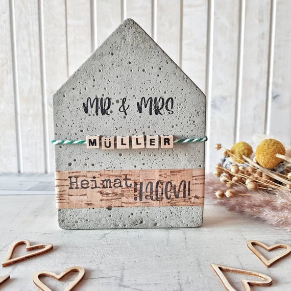 Betonhaus Mr & Mrs Hochzeitsgeschenk Etsy.de