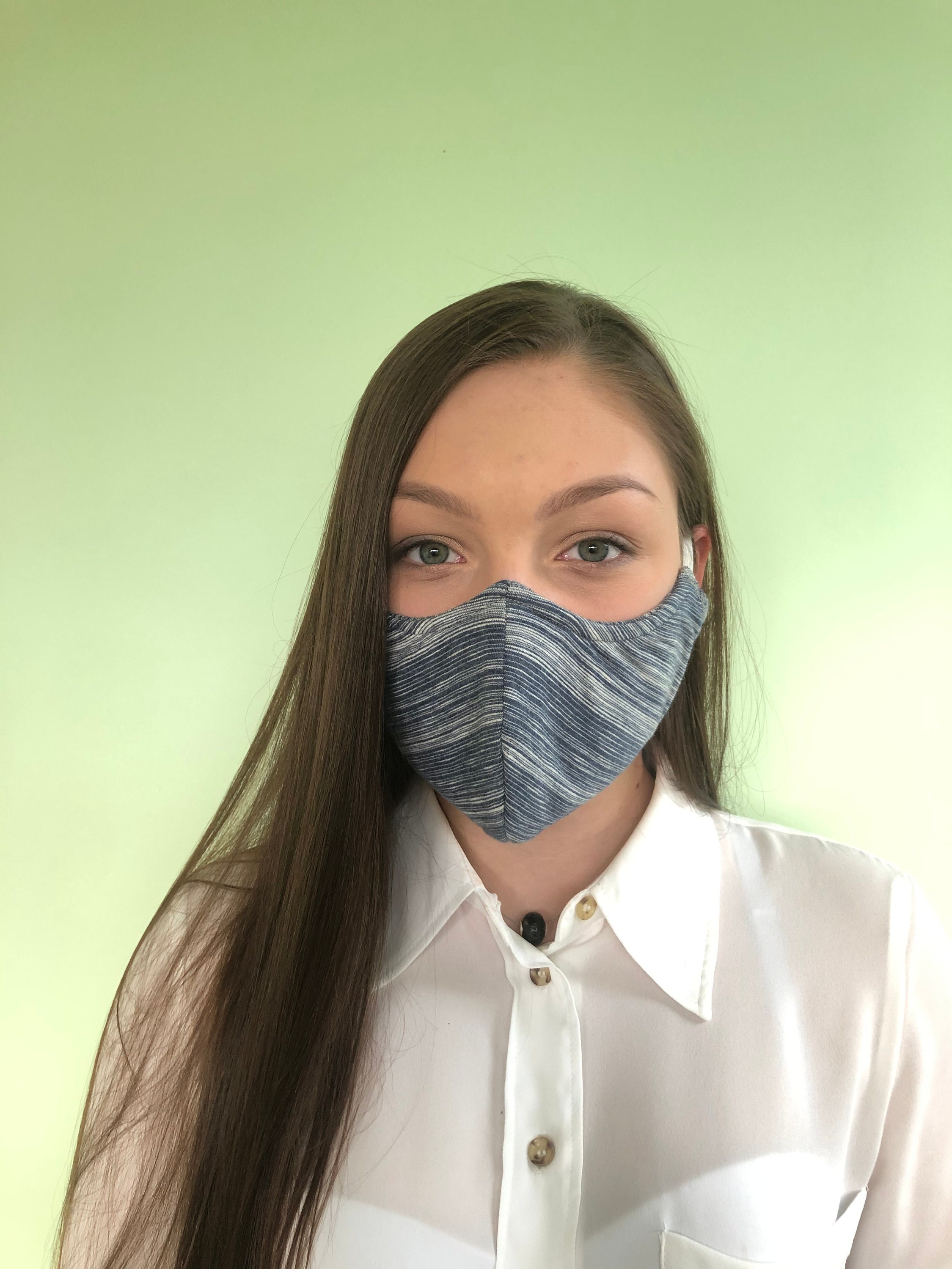 Washable Handmade Face Mask in 100 Cotton Spandex/blue Etsy UK