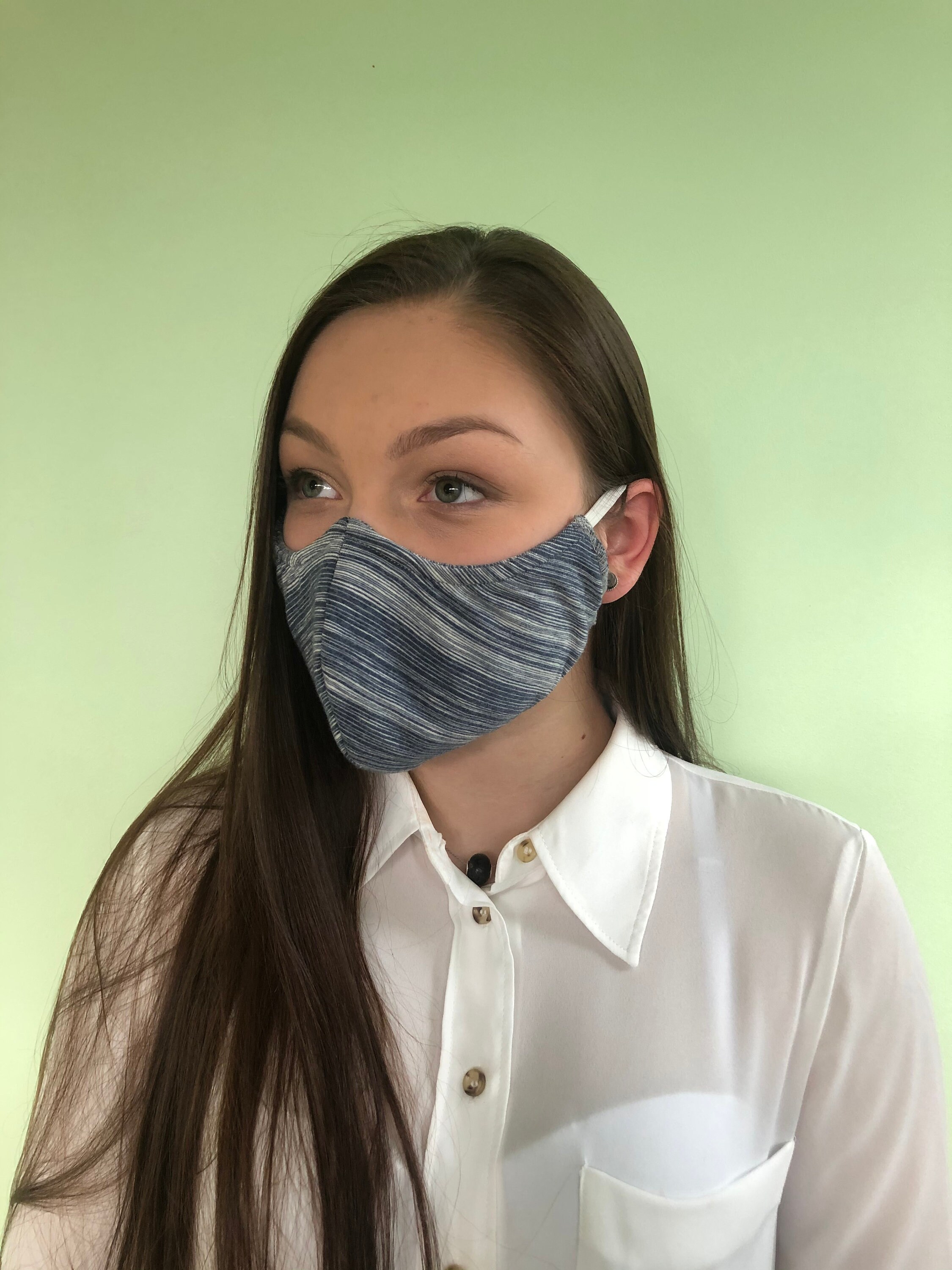 Washable Handmade Face Mask in 100 Cotton Spandex/blue Etsy UK