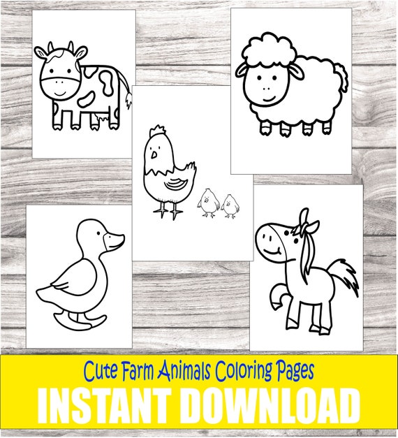 Farm Animals Coloring Pages Animal Coloring Pages for