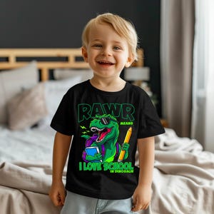 Rawr! Dinosaur Back to School PNG PDF - Cute T-Rex Printable Design for Kids, First Day of School Digital Download, Funny Dino Shirt Graphic