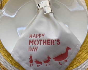 Napkins / Mothers Day Napkin / Table Linen / Cotton Napkins / Table Decor / Napkins For Mothers Day / Napkin / Personalized Napkin