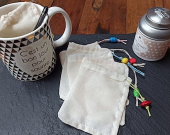 sachet à thé, infusion réutilisable et coffret cadeau