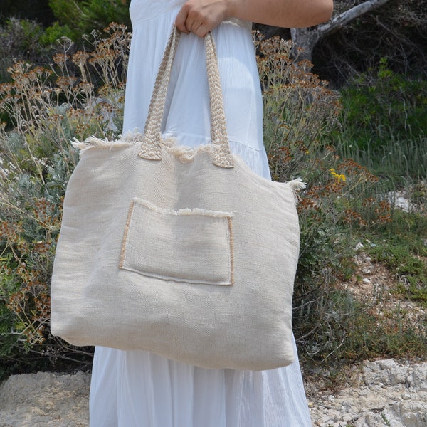 Grand sac de plage, sac cabas, fourre tout, Tote Bag