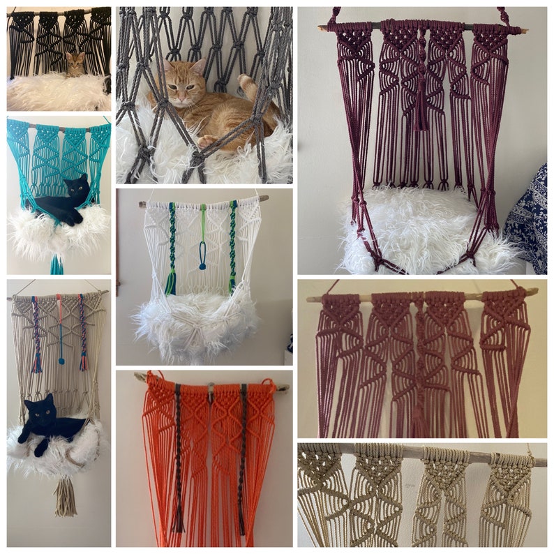 Handmade Macrame Cat Hammock Bed Hanging Cat Bed Gift for Etsy