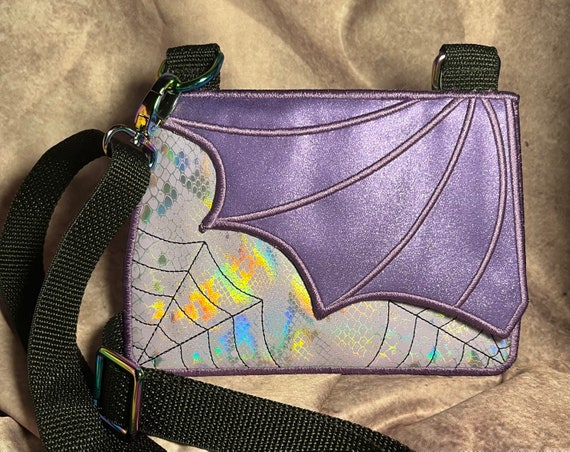 Purple Batwing With Lavender Serpentine Crossbody Bag. Clutch Purse Etsy Australia