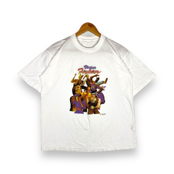 Rare!! Vintage 90's VIRTUA FIGHTER By SEGA Promo Game T Shirt Medium Size