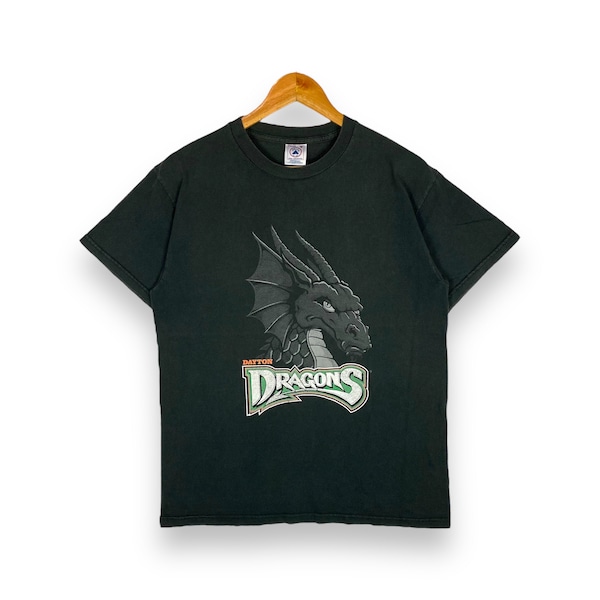 Selten!! Vintage 1999 DANTON DRAGONS MiLB T-Shirt Double Side Print Medium Size