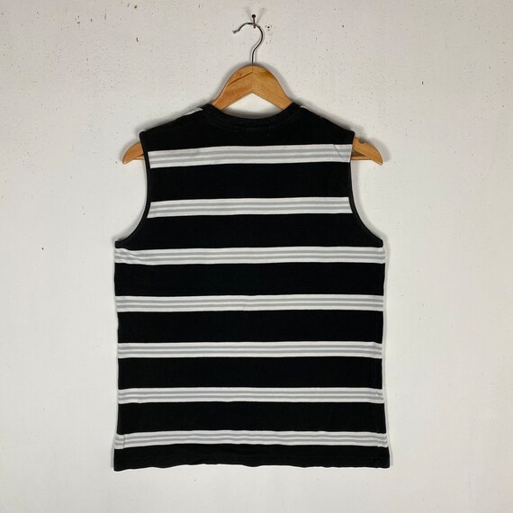 Rare!! Vintage FRED PERRY Striped Black & White T… - image 5