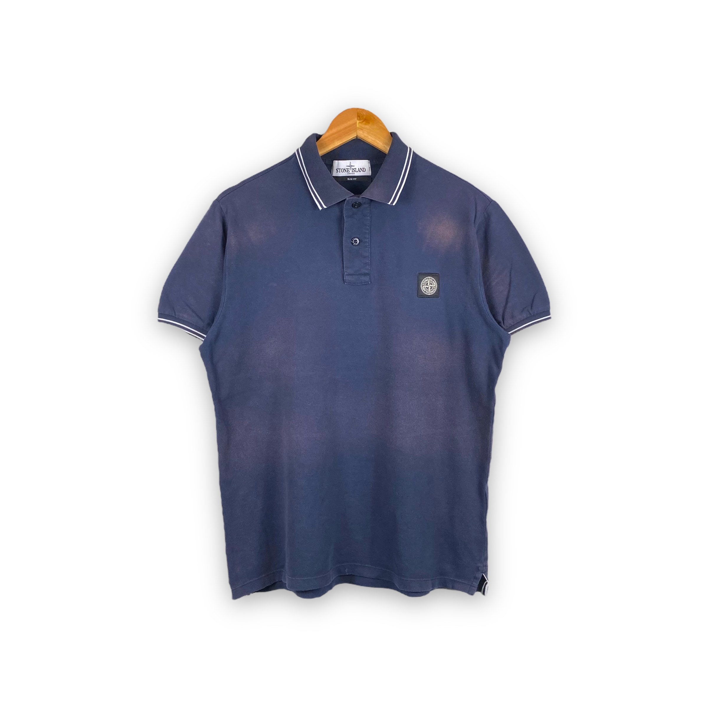 Navy blue stone island polo Clearance