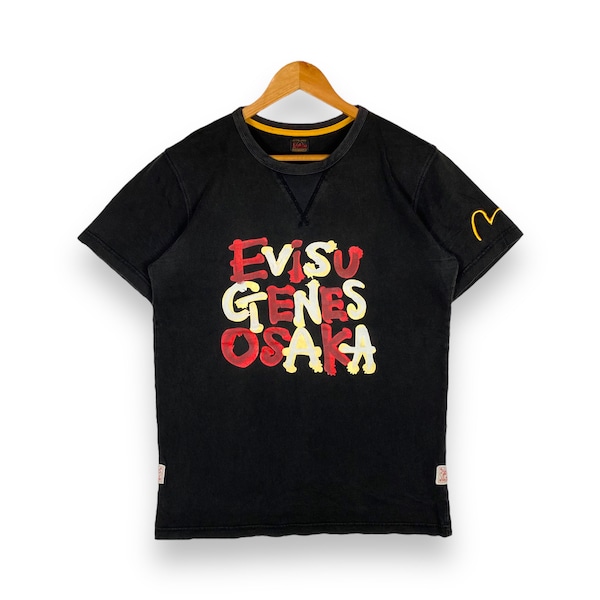 Rare!! EVISU GENES OSAKA T Shirt Fits Medium Japanese Custom Made