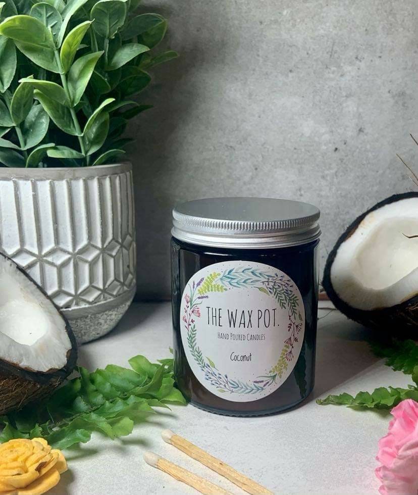 Coconut Scented Soy Wax Candle lovely Hand Poured Gift 180ml Etsy