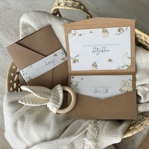 Geschenkkarte zur Geburt | Mädchen | Personalisierung | Grußkarte
