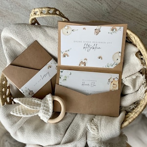 Geschenkkarte zur Geburt | Jungen | Personalisierung | Grußkarte