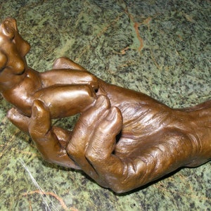 Offering Rare Realist Bronze Sculpture – Hand, signed, Auguste Rodin with docs.