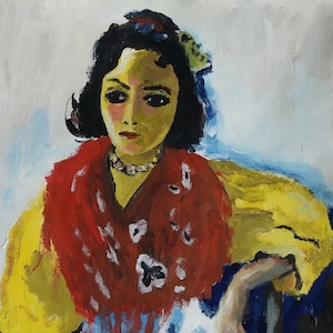 Early Expressionism oil Portrait painting, Signed Matisse Picasso era