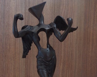 Offrant une rare sculpture en bronze surréaliste - Ange, signé, Salvador Dali avec des docs.