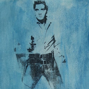 Fine unique Pop Art painting – Elvis, signed, Andy Warhol