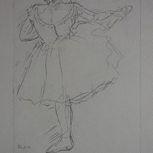 Fine impressionist limited edition etching - Dancer, Edgar Degas, signed, stamped and numbered