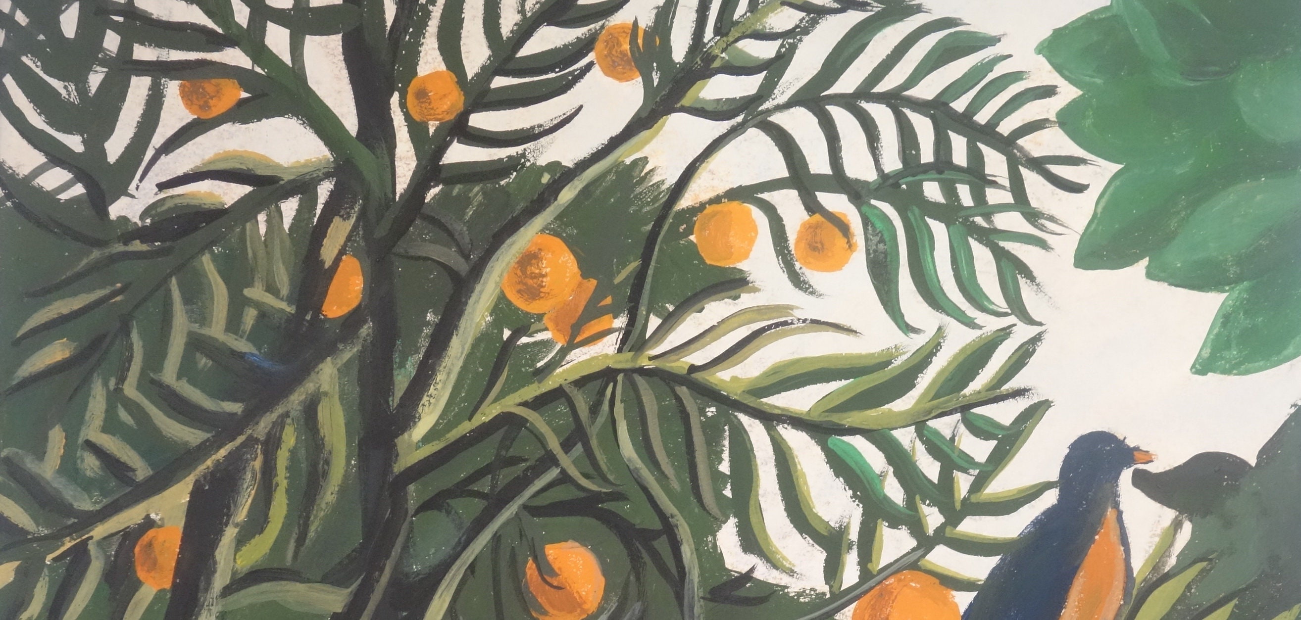 素晴らしいポスト印象派の油絵 - ジャングル、署名入り、アンリ