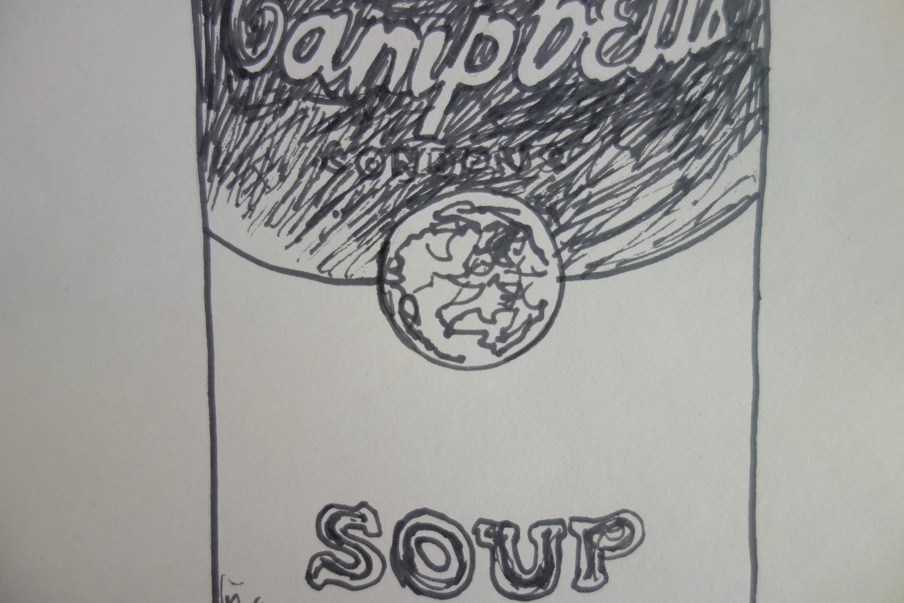 Fine American Pop Art Illustration Study Soup Can, Marked & Signed ...