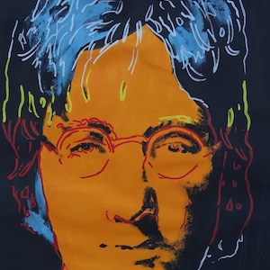Fine unique Pop Art painting – Lennon portrait, signed, Andy Warhol