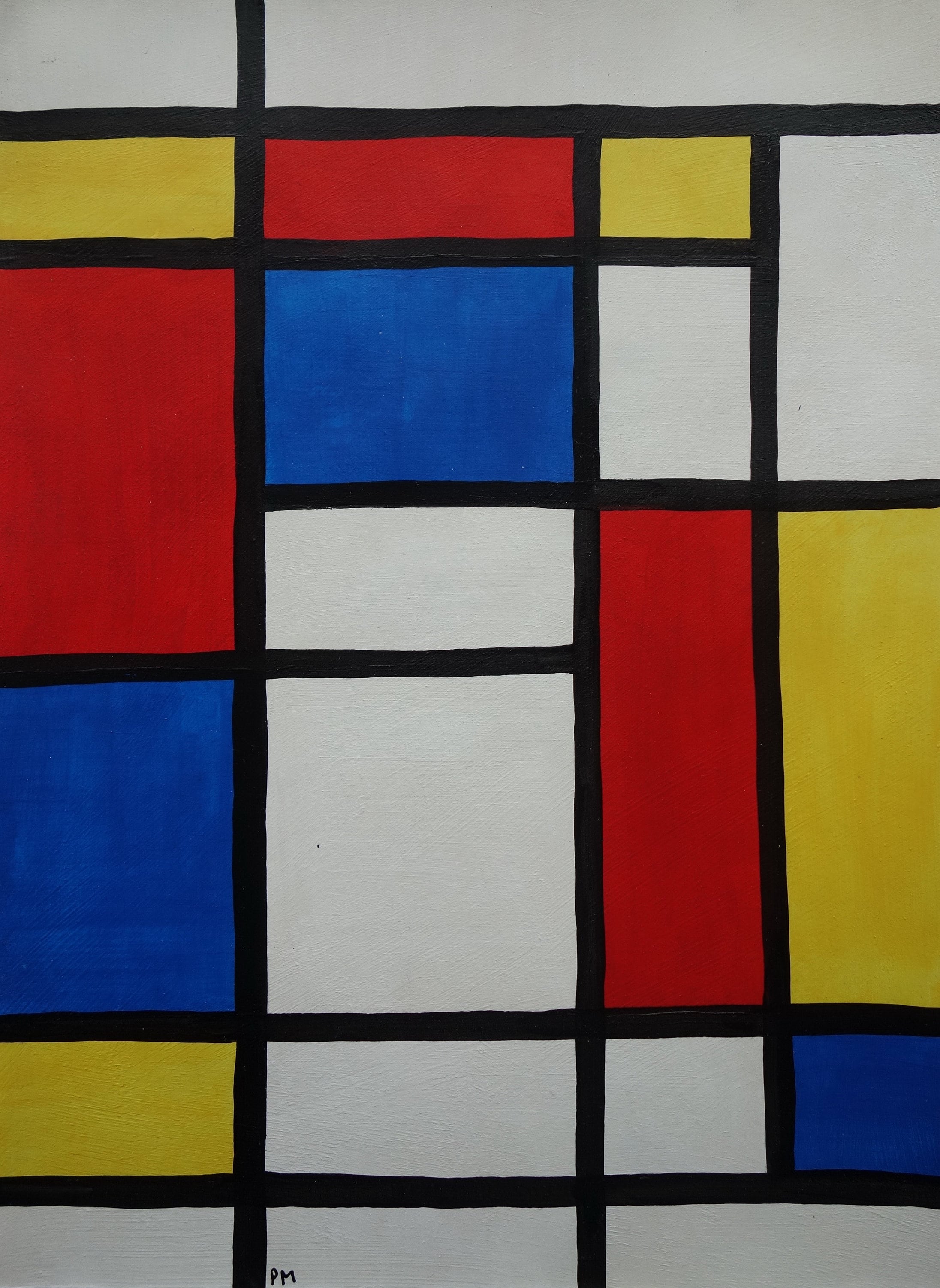 Fine Abstract Expressionism Painting, Minimalism, Signed Piet