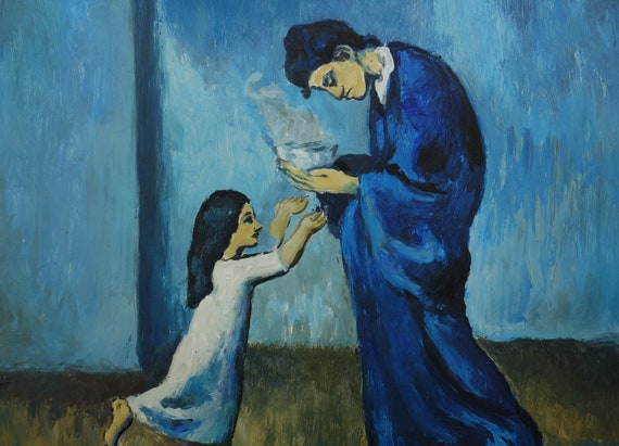 ピカソ　リトグラフ　\"Portrait au cou bleu\" Portrait au Cou Bleu – Kimble Art