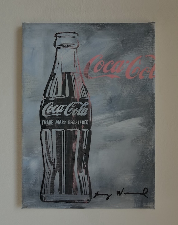 Fine Unique Pop Art Painting Coca-cola Bottles, Signed, Andy Warhol 