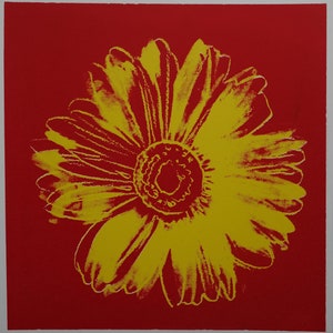 Fine POP ART Limited edition silkscreen serigraph - Flower, Warhol, signed, stamped and numbered
