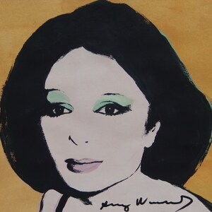 Fine unique Pop Art painting – portrait, signed, Andy Warhol
