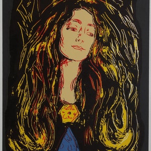 Fine POP ART Limited edition silkscreen serigraph - Eva Mudocci, Warhol, signed, stamped and numbered