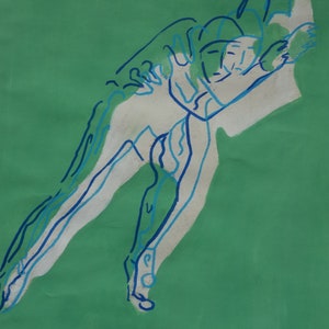 Fine unique Pop Art painting – hockey player, signed, Andy Warhol