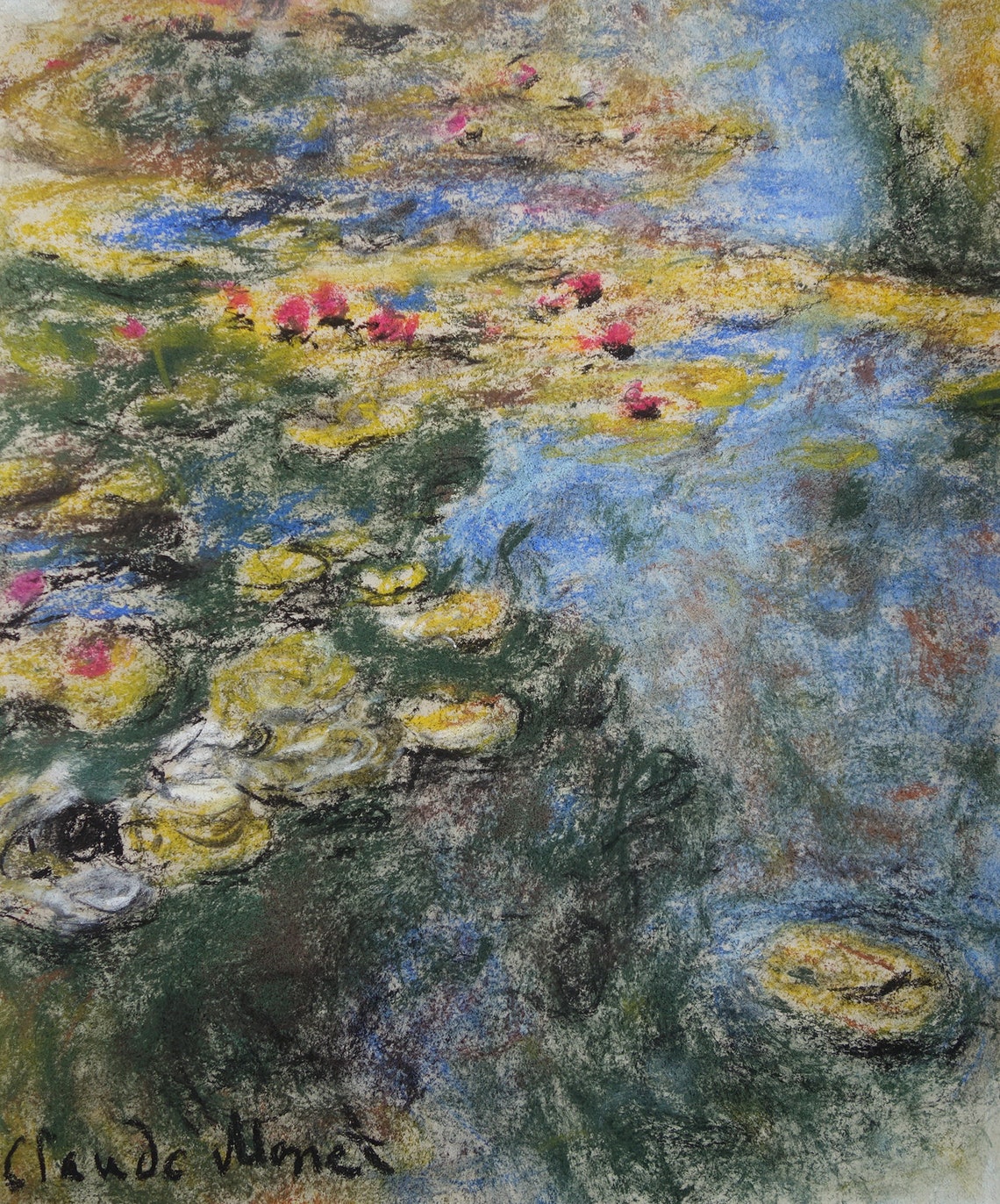 Fine Impressionist, Waterlilies Painting, After Claude Monet Signed ...