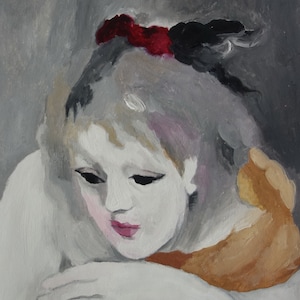 Fine early Expressionist, original gouache painting, Modigliani, Lautrec era, Signed