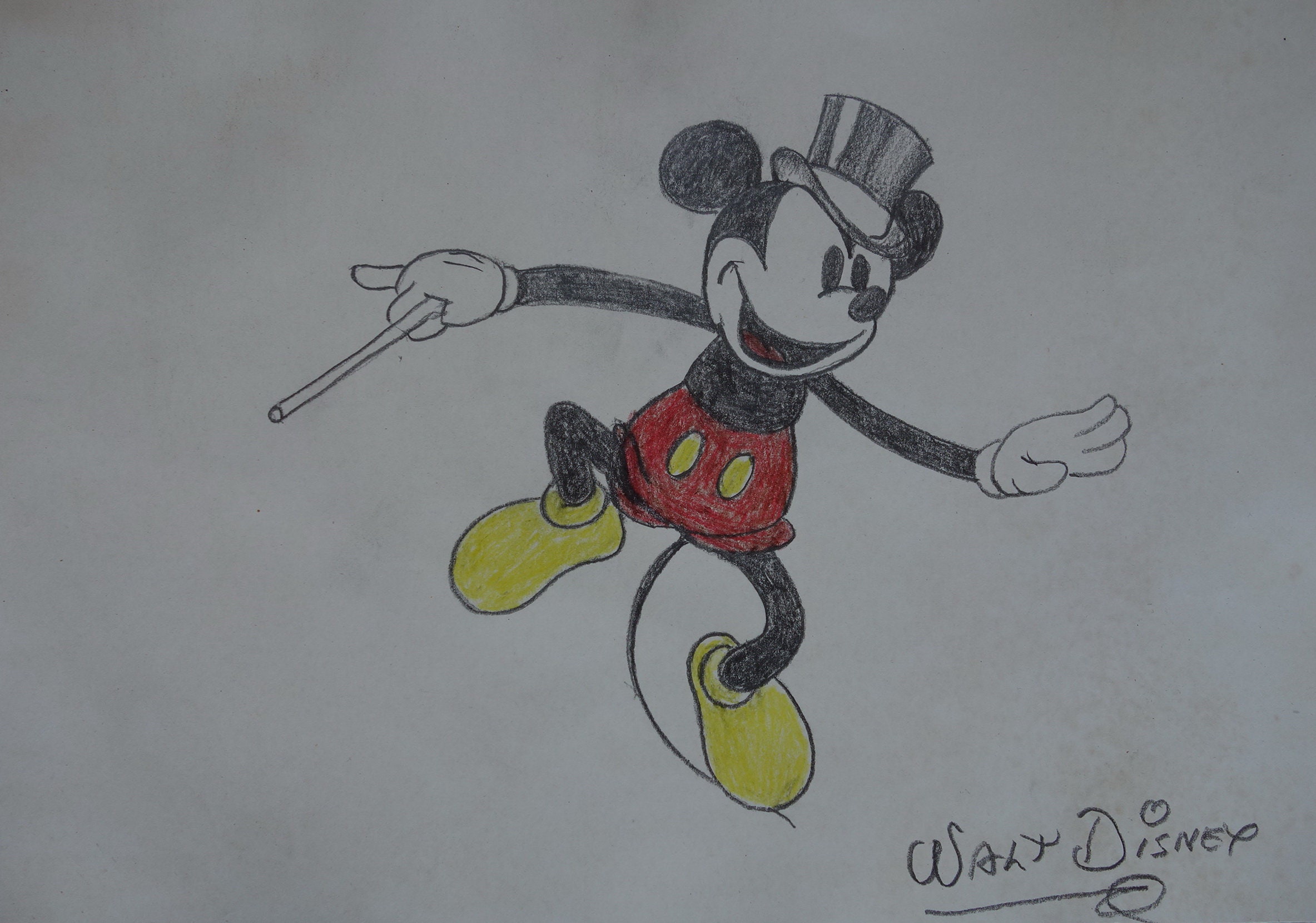 Vintage Cartoon Walt Disney Mickey Mouse Study Drawing - Etsy Vintage Cartoon Walt Disney Mickey Mouse Study Drawing - Etsy