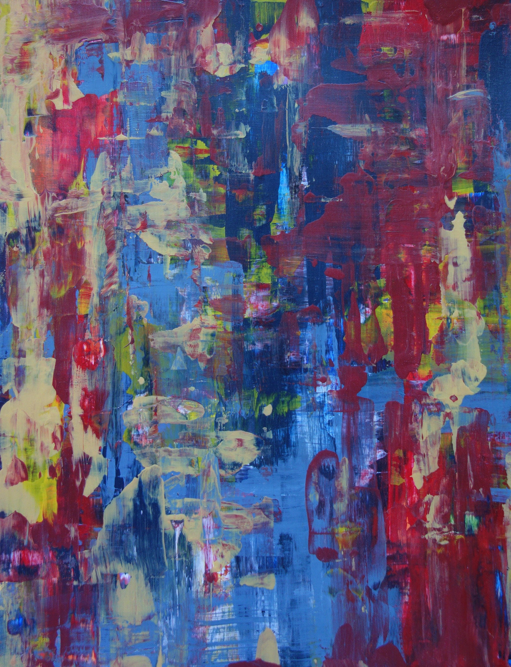 Perfect Abstract Expressionist Unique Painting, Singed