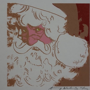 Fine POP ART Limited edition silkscreen serigraph – Santa, Warhol, signed, stamped and numbered