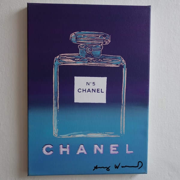 Feine einzigartige Mischtechnik Pop Art Malerei, markiert & signiert, Andy Warhol, seltene finden