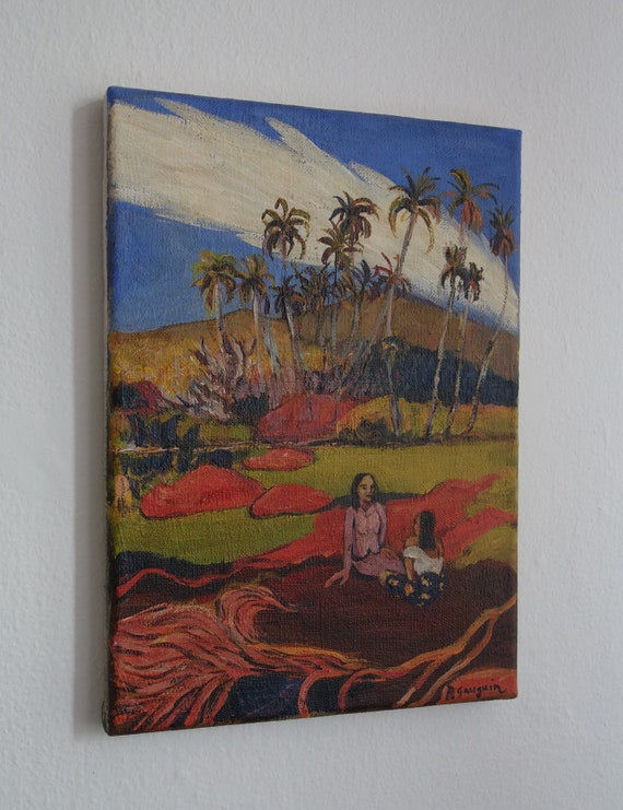 ポール・ゴーギャンによる、マークとサインが入った、タヒチのポスト