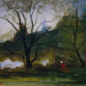 Impressionist Landscape oil painting, Marked & Signed, Jean Corot, Rare find