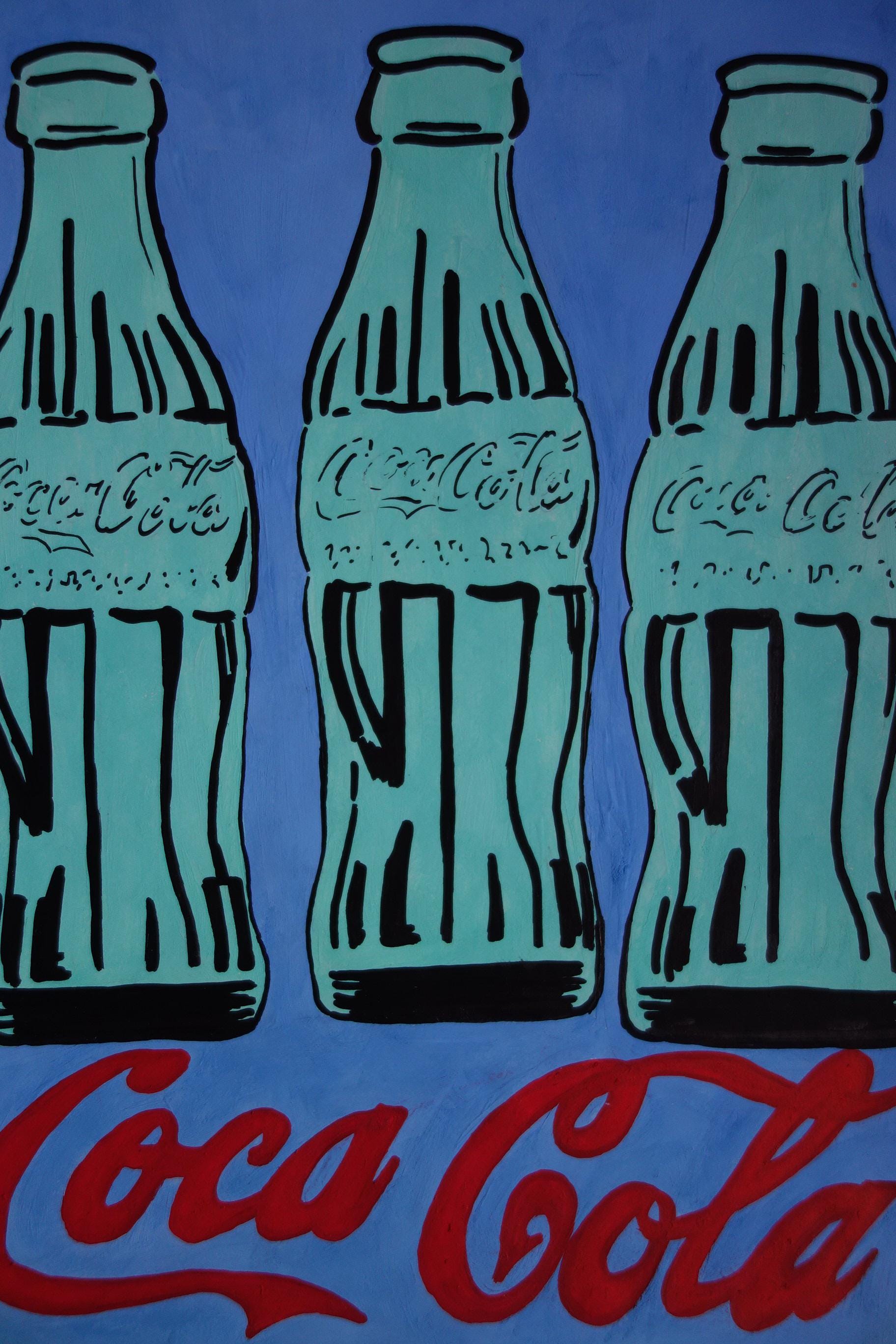 Fine Unique Pop Art Painting – Coca-cola Bottles, Signed, Andy